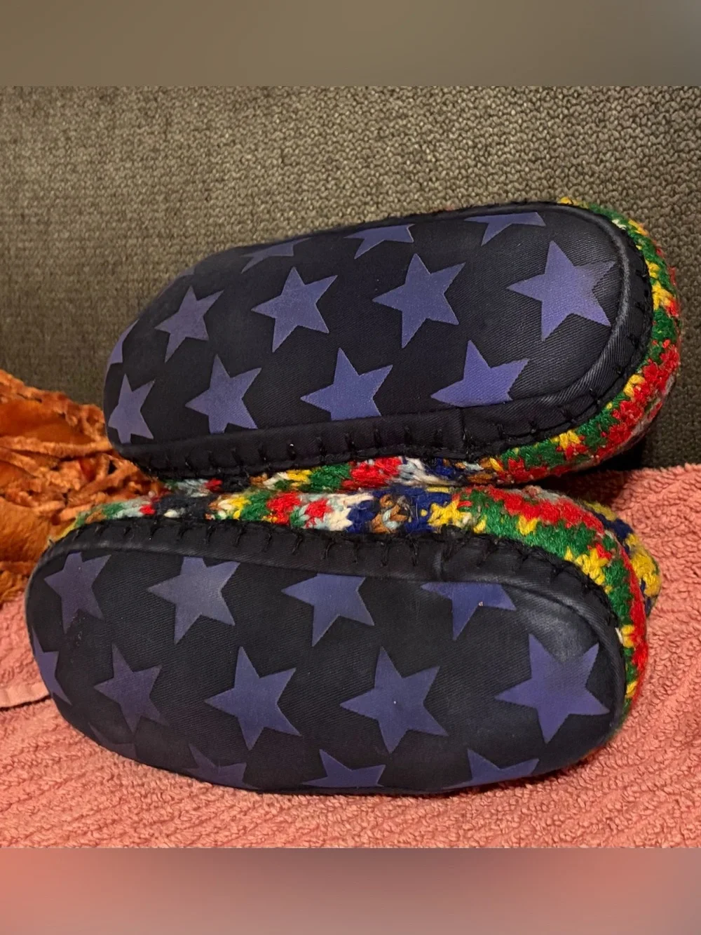 Cozy Multicolor Knit Kids Slipper Boots Mini Boden